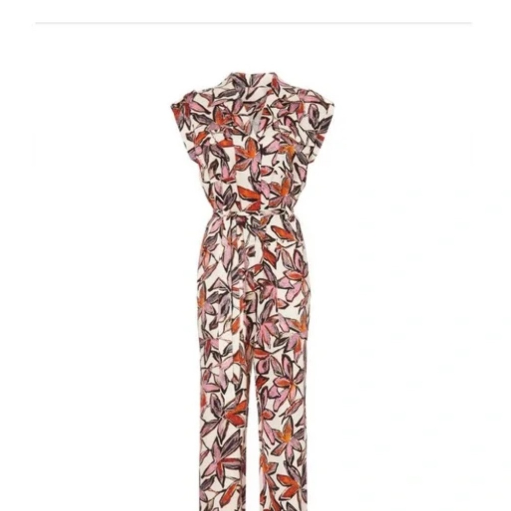 Hugo Boss Floral Jumpsuit - Pink and Orange